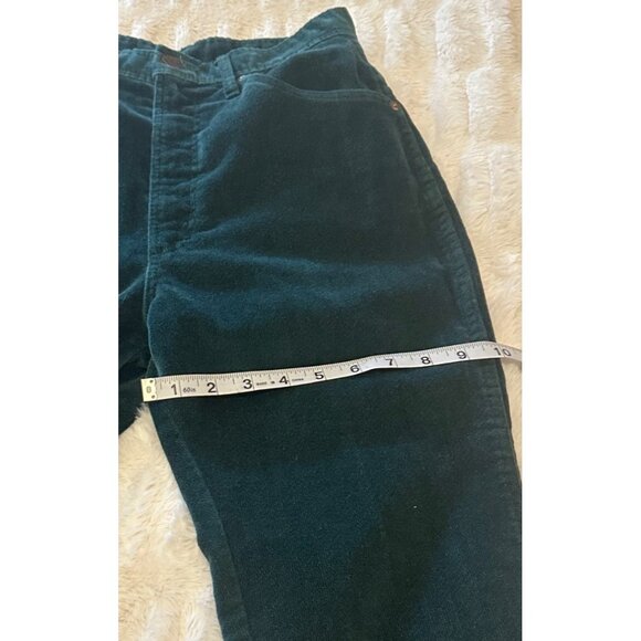 VINTAGE Funny Girl Brand High-Rise Green Velvet Pants Women's Size 9/10 (READ) - Picture 12 of 14